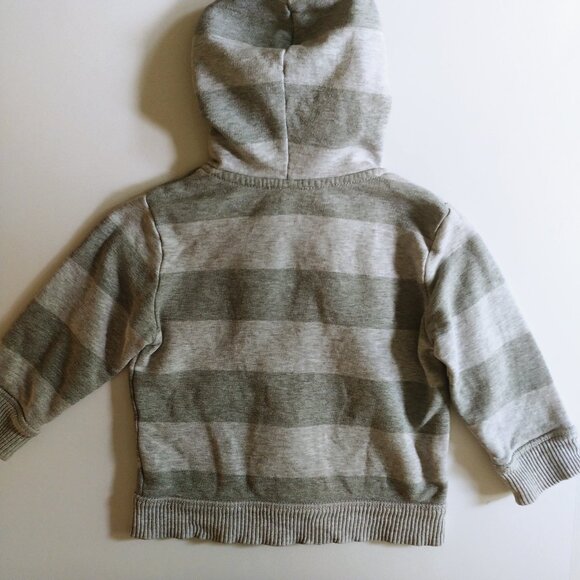 Baby Gap Striped Zip-Up Logo Hoodie 2T - Picture 7 of 7